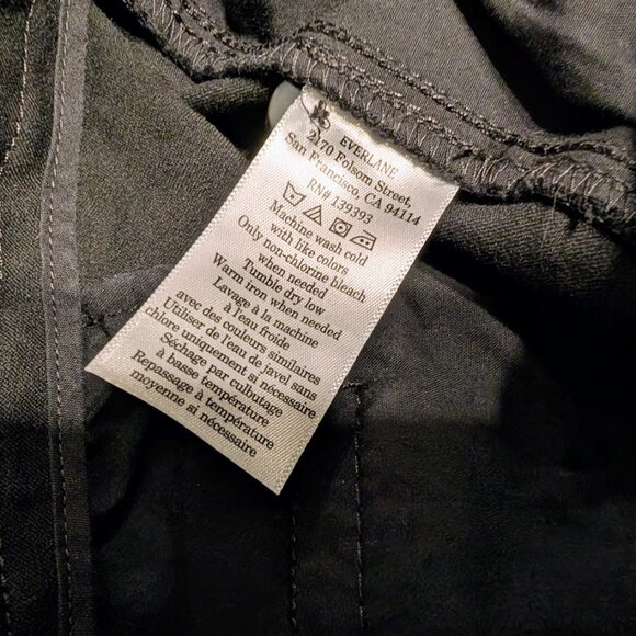 Everlane The Bi-Stretch Flare Pant Cotton Blend Trousers Black Size 8 NWOT - Picture 13 of 14